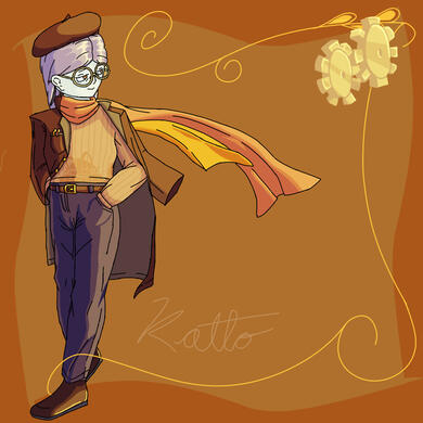 Scientist in autumn wear